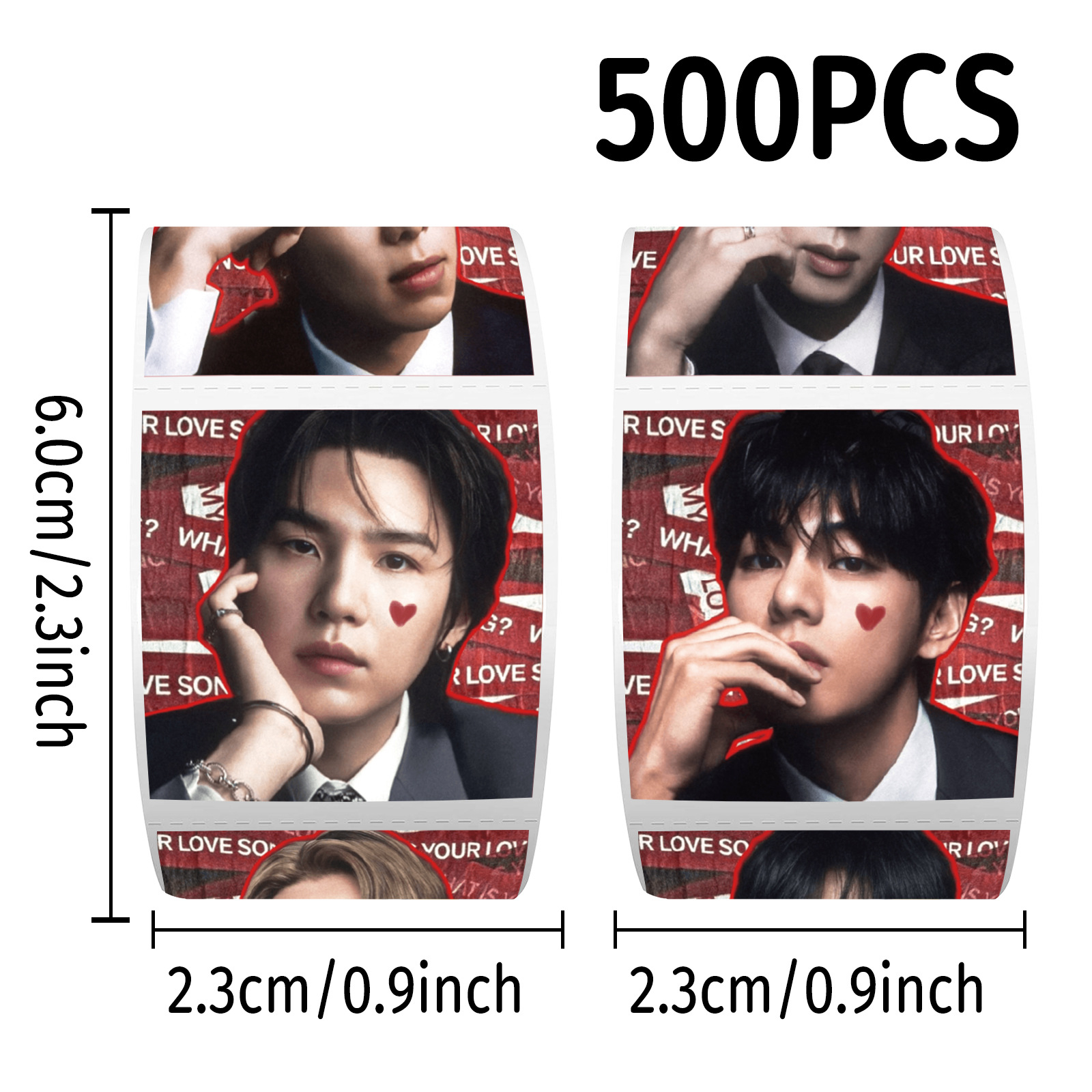K-pop BTS Roll Stickers 500Pcs - đánh giá và giá Case Fans